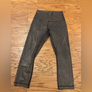 Lululemon Athletica 21” Crop Speckled Black Leggings